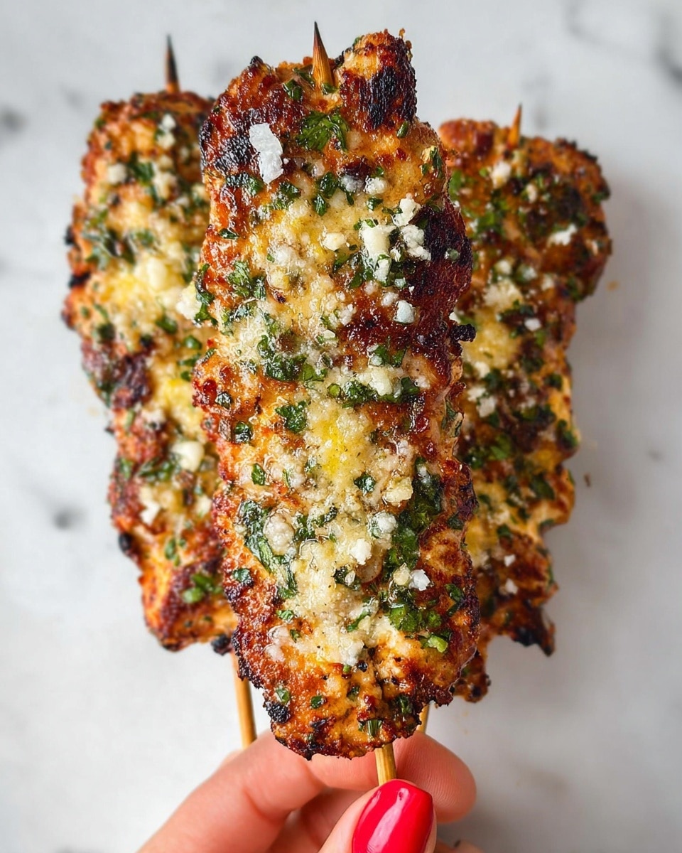 Quick & Flavorful Garlic Parmesan Skewers: Ready in 30 Minutes